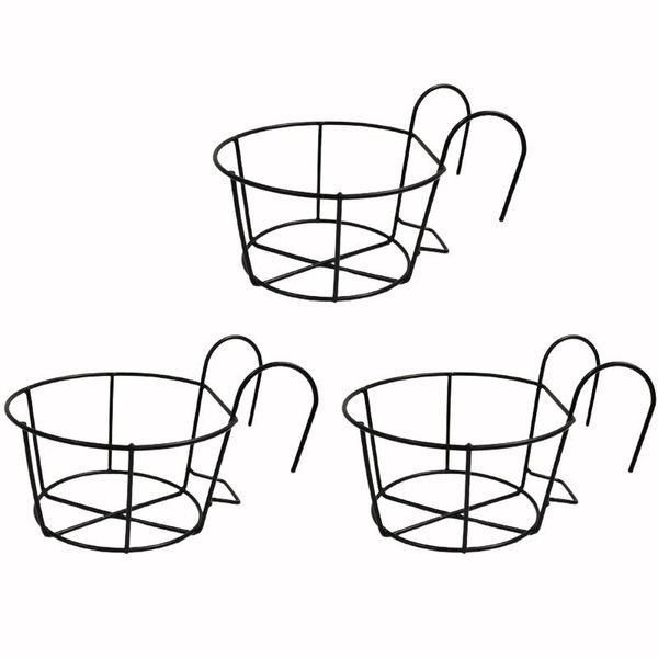 

planters & pots hanging plant rack planter pot holder flower stand 3pcs european metal garden supplies wrought iron supporting flowerpot she