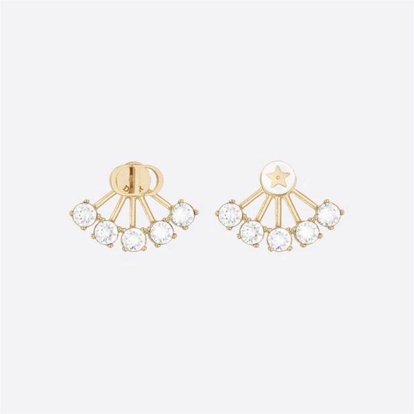 

70% off outlet online family letter fan shaped pearl earrings for women, Golden