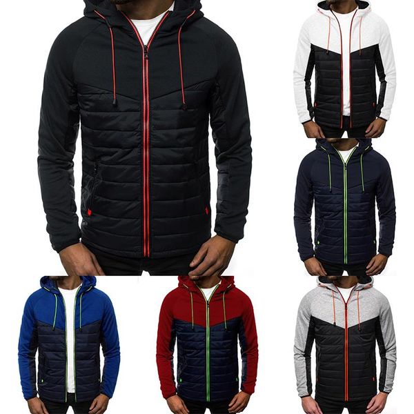 

men's jackets winter jacket hoody zipper coat men warm overcoat thicken fashion streetwear male tracksuit hoodies coats clothes, Black;brown