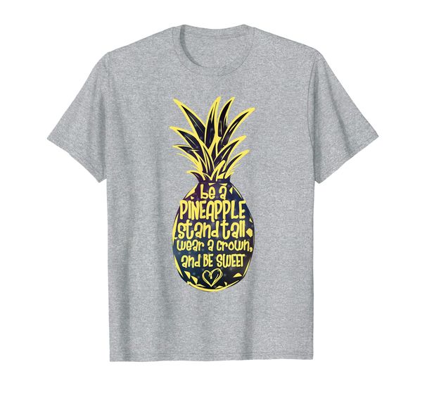 

pineapple crown stand tall be sweet positive encouragement t-shirt, White;black