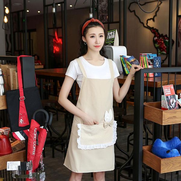 

cute apron korean fashion bag mail kitchen strap overalls custom logo ladies cooking waist aprons