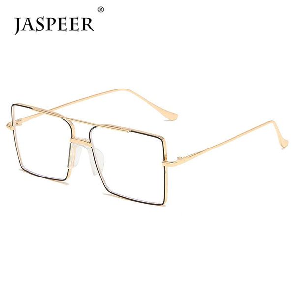 

fashion sunglasses frames jaspeer oversized glasses women brand designer ladies meta eye men eyeglasses light weight optical, Black
