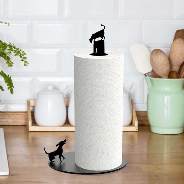 

towel racks decorative paper with figures, kitchen organizer.