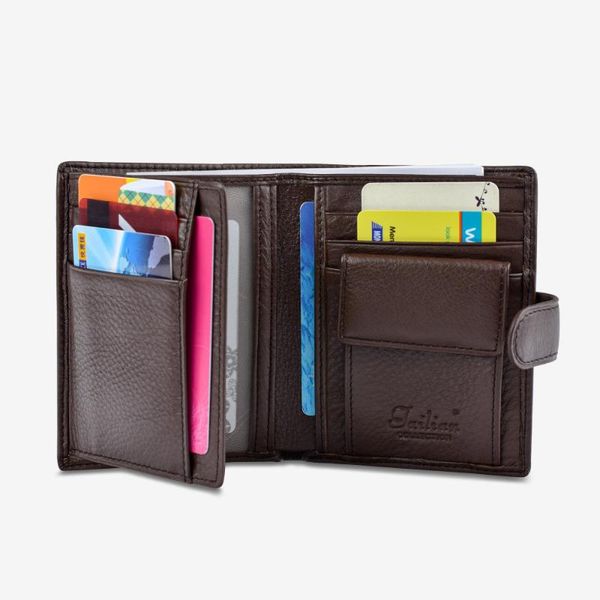 

wallets luxury men's wallet leather solid slim men pu bifold short holders coin purses business purse male, Red;black