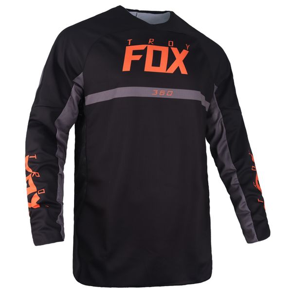 

360 motocross jersey riding cycling off-road t-shirt mens dirt bike motorcycle bicycle mtb jersey, Black