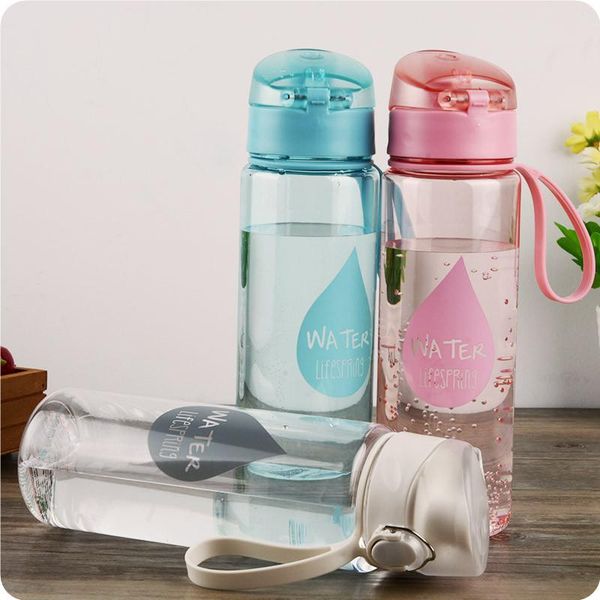 

water bottles 500ml plastic convenient sports bottle lovers gm car leak-proof automatic buckle kettle gift