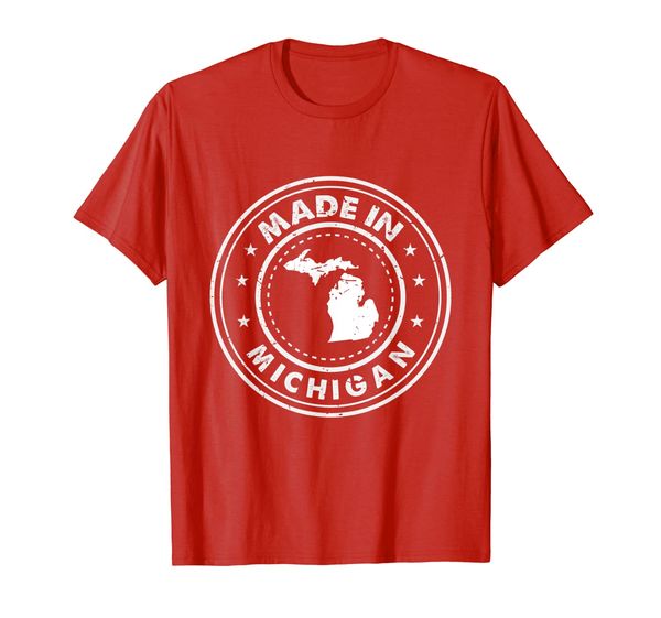 

made in michigan vintage t shirt state pride usa, White;black