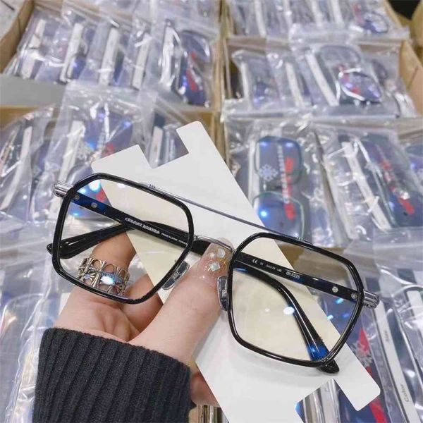 

80% off store online krosin 5225 pure titanium spectacle frame for men and women with blue light proof can be equipped double beam large fac, White;black