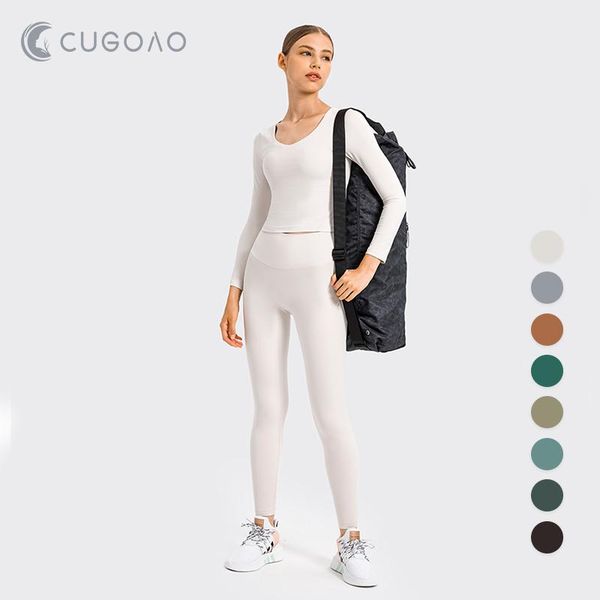 

yoga outfit cugoao seamless pants leggings women high waist solid activewear naked feeling cropped fitness sportwear trousers
