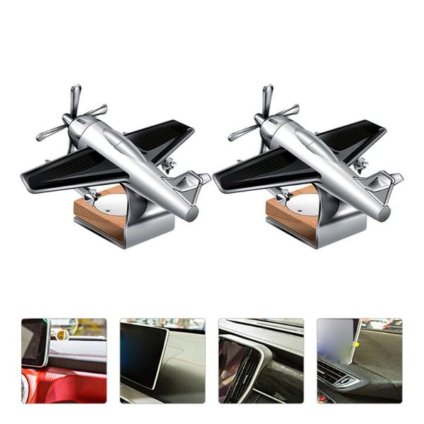 

2pcs car adornment solar energy aeroplane ornament (perfume) air freshener