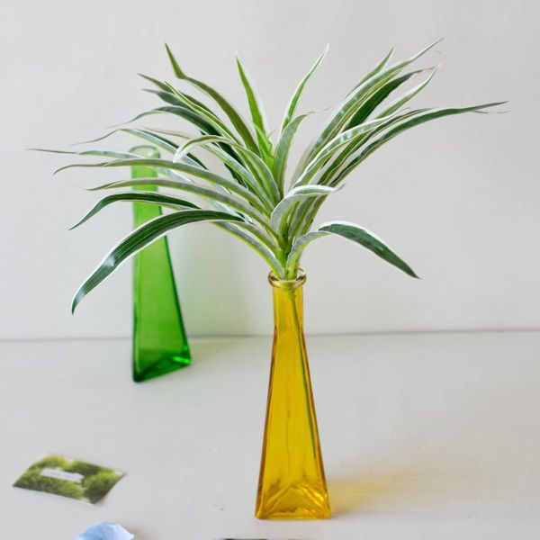 

fake plants leaves decoration artificial leaf plant branch bonsai plastic grass balcony table desk party home room garden decor decorative f