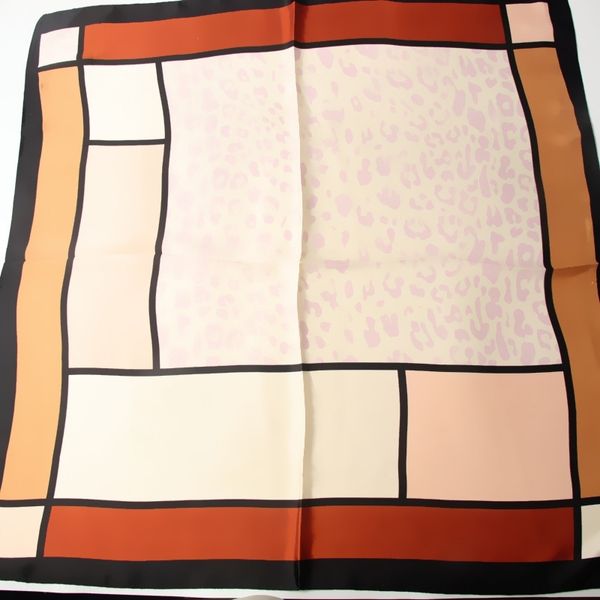 

JqX 70 face towel ties face towel square 70cm cravat korean fashion versatile square korean satin small silk scarf professional small scarf, Black;gray