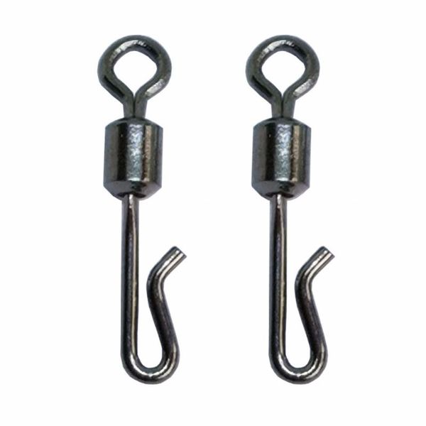 

fishing hooks 20pcs/lot quick change connector swivels stainless steel saltwater carp tackle pesca emerillones