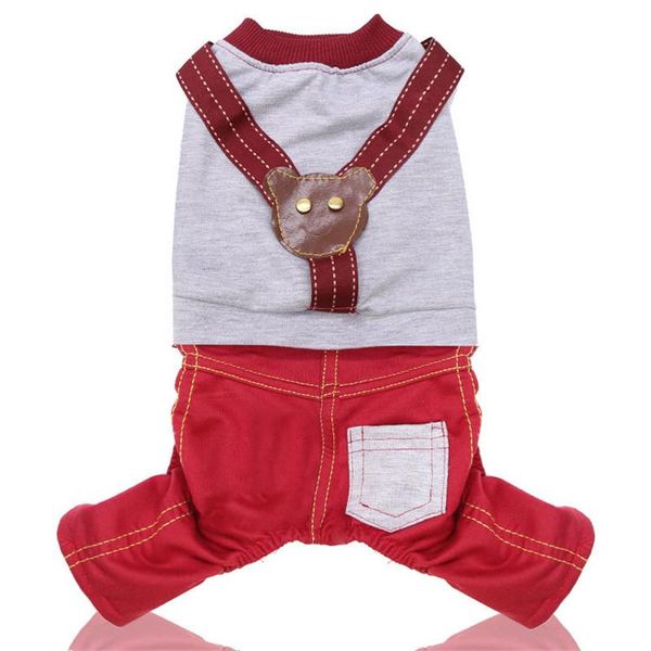 

dog apparel cotton clothes cute bear pet jumpsuits for small medium large four-legged pants fashion cat clothing ropa para