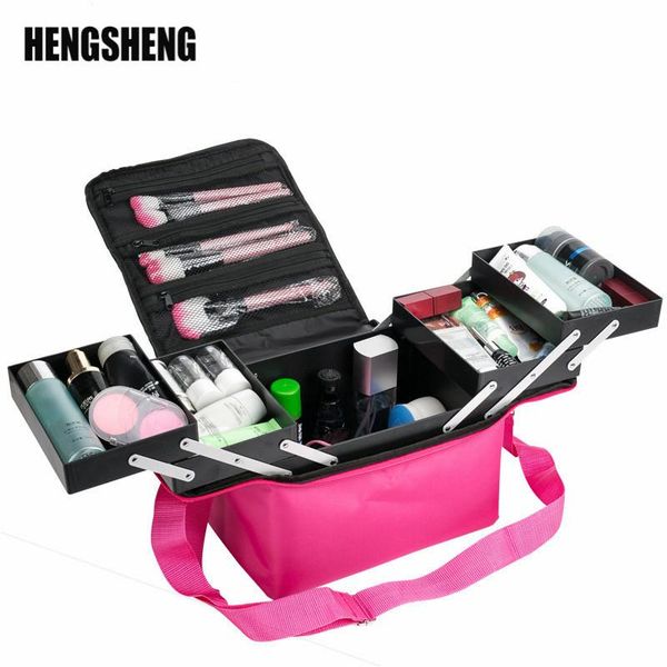 

women lady makeup cosmetic case toiletry crossbody bag travel handbag organizer storage box portable pretty suitcase zf9996 bags & cases
