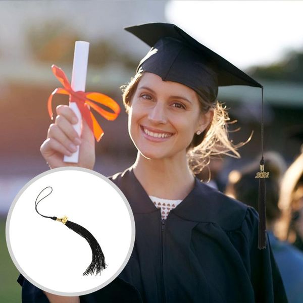 

decorative objects & figurines 1pc graduation 2021 tassel pendant cap supply (black)