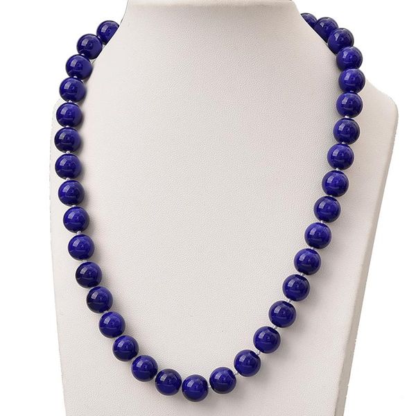 

Wholesale 10mm Deep Blue Shell Pearls Necklace Making DIY Imitation Chain Jewelry Women Gifts 18inch H829 Chains, Silver