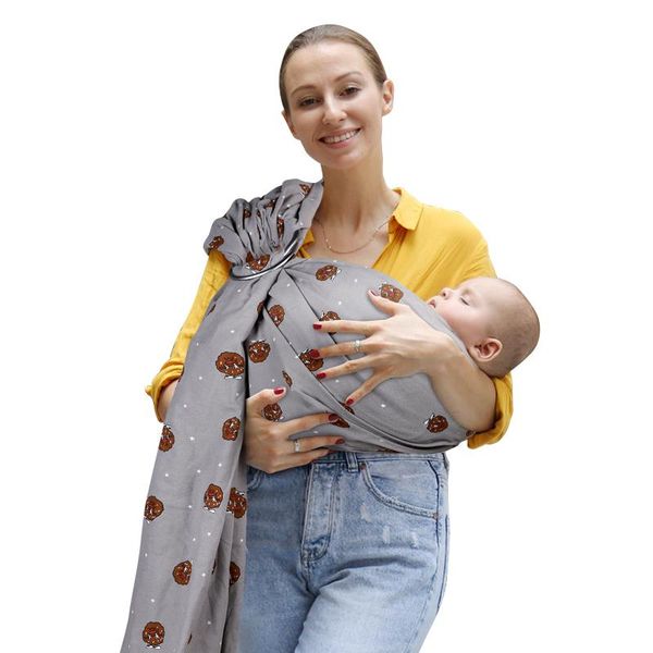 

carriers, slings & backpacks 100% cotton fabric breathable baby ring sling carriers soft wrap horizontal vertical hold type sleep and breast