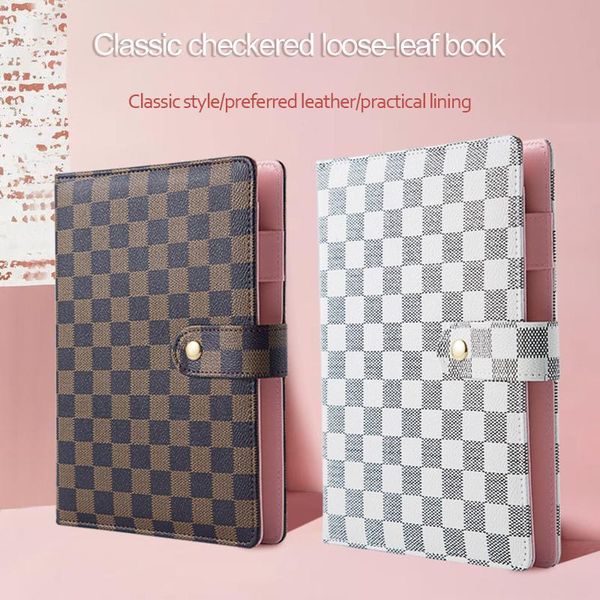 

custom ring binder school journal diary organizer planner agendas notebooks leather waterproof notepad office supplies notepads, Purple;pink