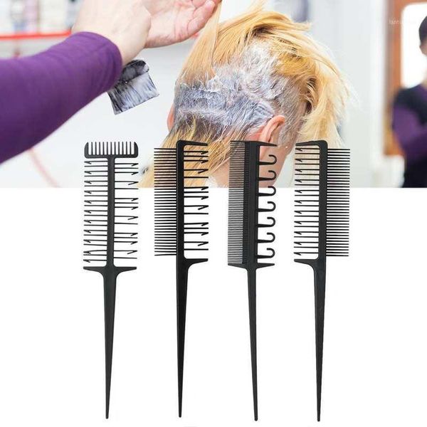 

professional hairdresser comb set hair coloring dying highlight salon barber tool non-slip style tools brushes1, Silver