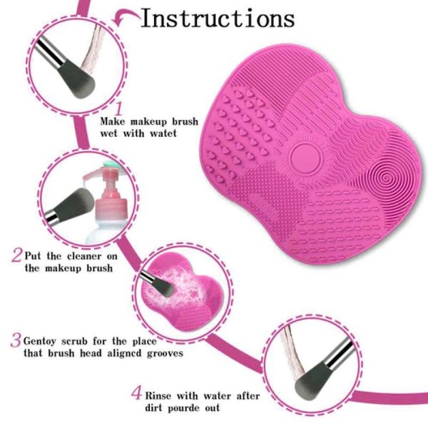 

makeup brushes 6 colors silicon brush cleaning scrub pad cosmetic washing board mat hand tool beauty utensils