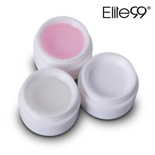 

wholesale 10pcs elite99 uv gel builder nail art tips manicure extension pink white clear transparent 3 colors 15g1, Red;pink