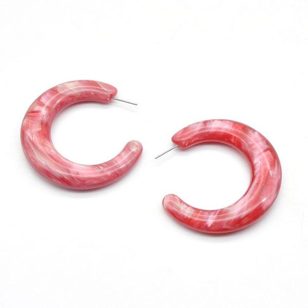 

hoop & huggie trending cream red thick acrylic chunky earrings, Golden;silver