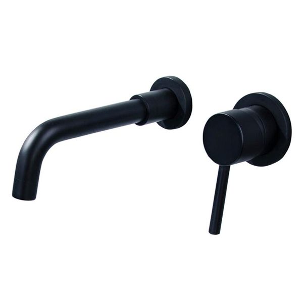 

20cm wall mounted brass single handle and cold concealed 2 pcs faucet mablack white brushed gold set bathroom sink faucets