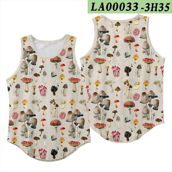 

men gym muscle shirt mushroom print tank bodybuilding sleeveless clothing sportwear fitness workout vest plus size 6xl, White;black