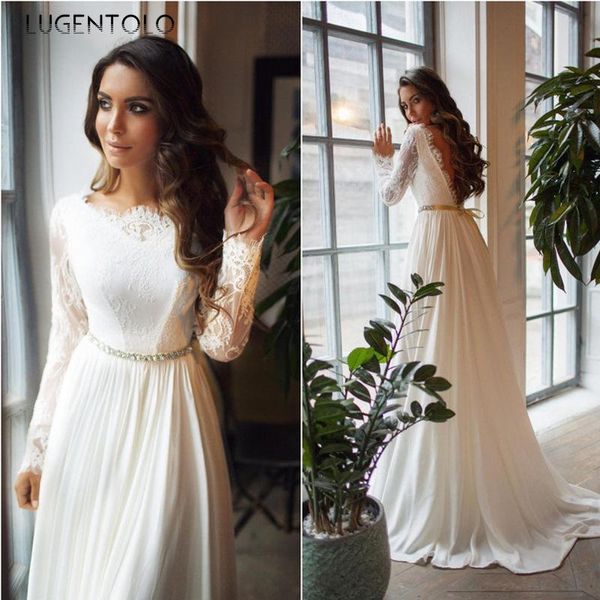 

casual dresses elegant dress women long sleeve lace slim backless party female empire big swing white mesh thin lugentolo, Black;gray