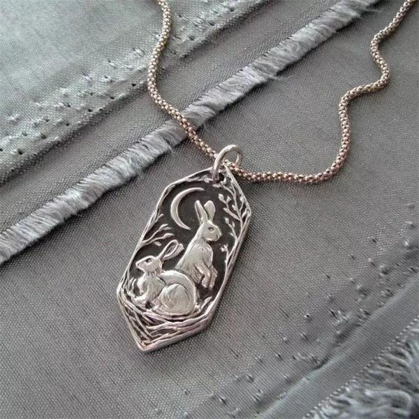 

pendant necklaces vintage moon silver symbol love couple casual party fashion jewelry necklace