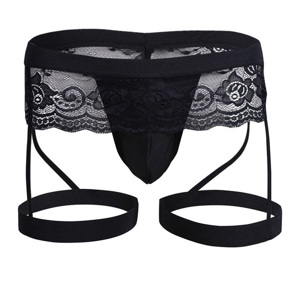 

mens underwear lace thong enhance pouch bikini hollow out briefs push up men pants de 2021 ropa interior hombre, Black;white