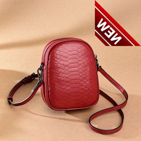 

2022 genuine leather luxury handbag one shoulder mobile phone women's messenger new mini cross body bag