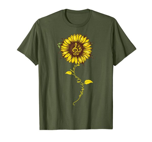 

music teacher back to school hippie sunflower tshirt, White;black