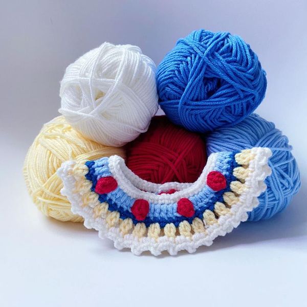 

cat costumes cute fashion snowyprincess theme color matching hand-woven pet and small dog wool collar scarf