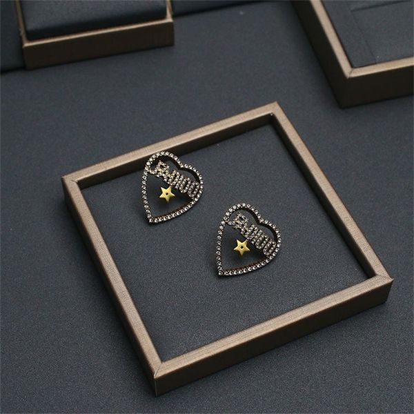 

earrings new red love earrings 925 silver needle heart earrings female
