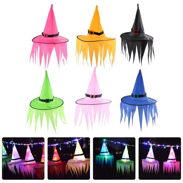 

party hats 6pcs led witch glowing colorful for carnival (random color)