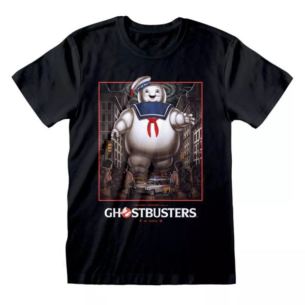 

ghostbusters stay in pufta's square licensed men t-shirt, White;black