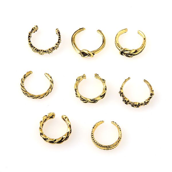 

simple gold cross twist flower 7-piece foot ring beach leisure, Silver