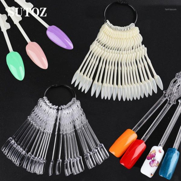 

reusable 24pcs false nails practice display manicure nail art tips show fan fake daily finger design tools1, Red;gold