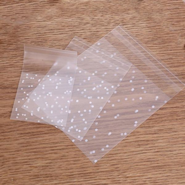 

gift wrap 100pcs plastic transparent cellophane polka dot candy cookie bag with diy self adhesive pouch wedding birthday party