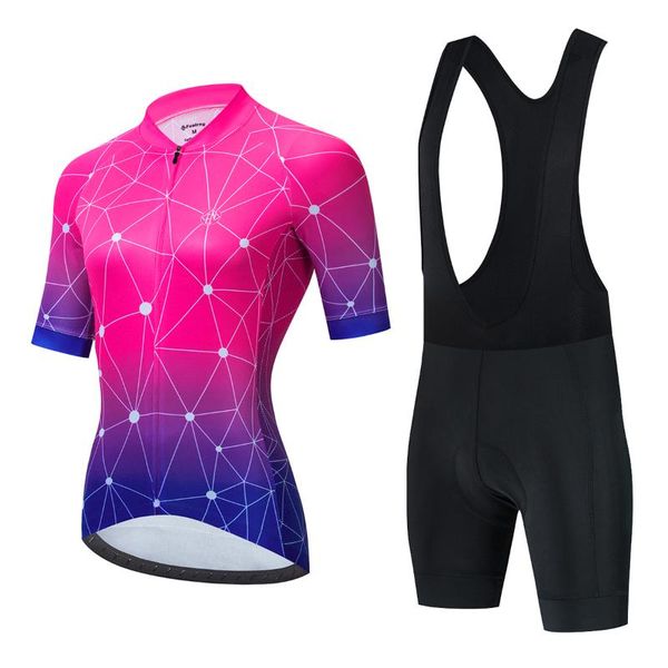 

cycling jersey set women pro clothing short sleeve mtb bike ropa ciclismo team racing bicycle wear sets, Black;blue
