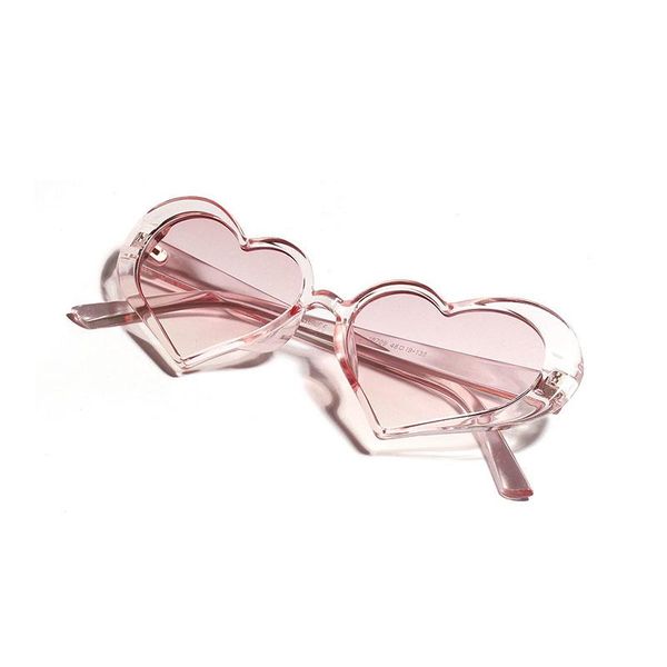 

pink heart sunglasses women retro fashion european and american glasses frame, White;black