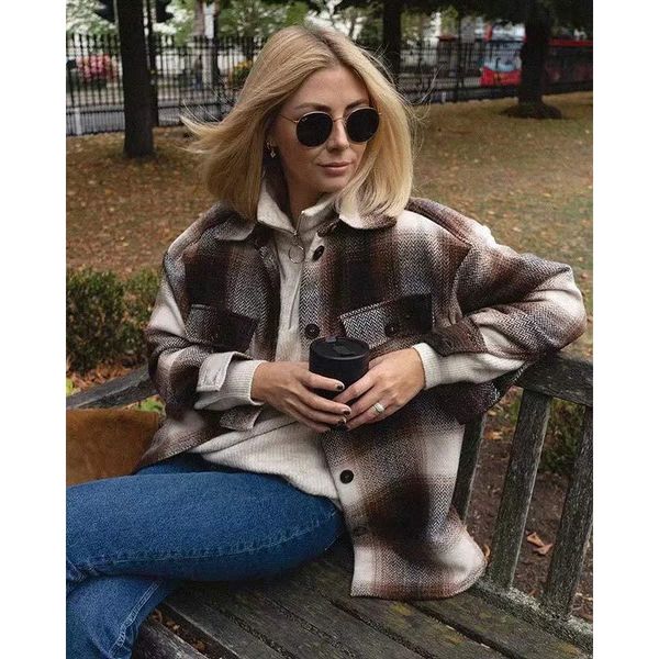 

winter coat women jacket arrival fashion plaid clothing plus size streetwear casual coats female clothes deals women's jackets, Black;brown