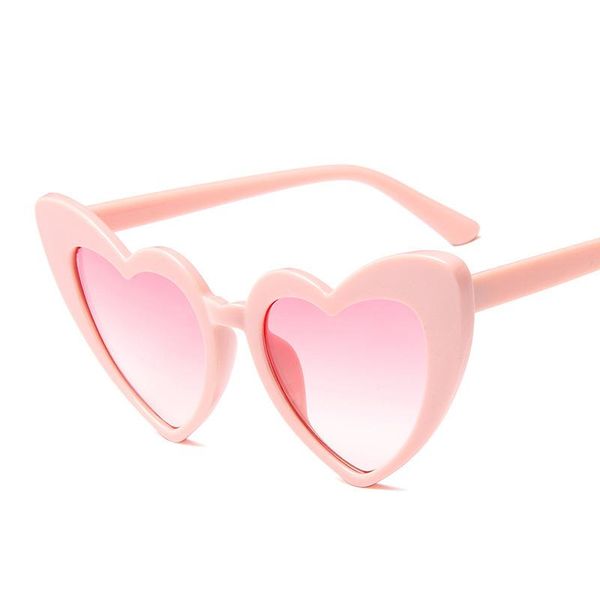 

fashion peach heart love sunglasses pink shades for women metal hinge large frame personality glasses, White;black