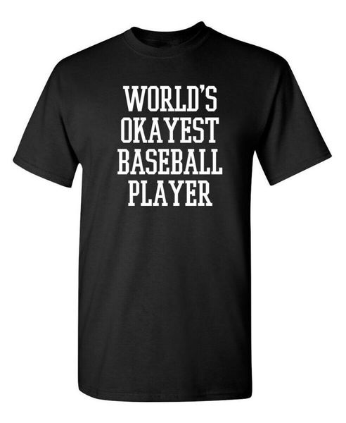 

men's t-shirts okayest player of baseball humor graphic soft cotton funny t-shirt, White;black