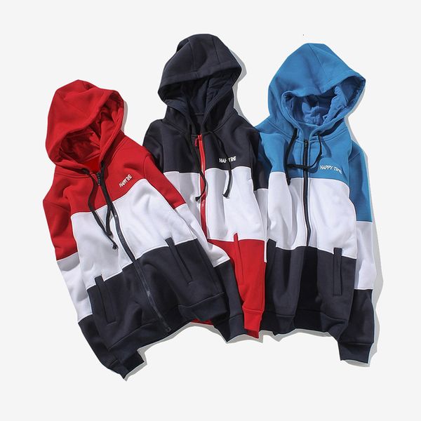 

sudaderas hip hop hoodies men mark slices cardigan male hoodie 5xl, Black