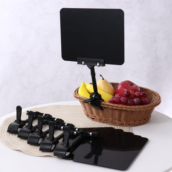 

other home decor 6pcs supermarket price tag plastic chalkboard clip sign holder label display rotating signs supplies