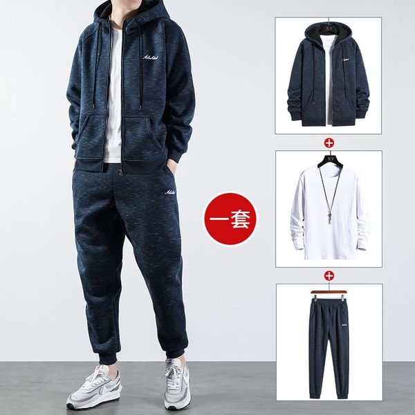 

men's tracksuits running casual tracksuit men pullover jogging long sleeve hoodies plus size sudaderas hombre clothing de50tz, Gray