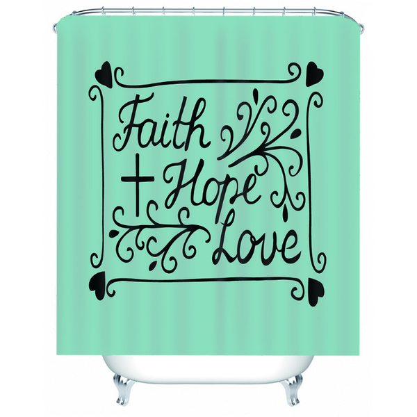 

waterproof bathroom curtains green background 3d window home decor polyester printing shower